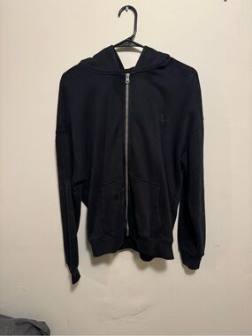 Hollister Spider Black Full-Zip Hooded Sweater